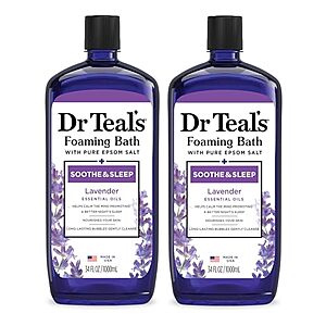2-Pack 34-Oz Dr Teal's Foaming Bath with Pure Epsom Salt (Lavender) $8.40 or Less w/ Subscribe & Save