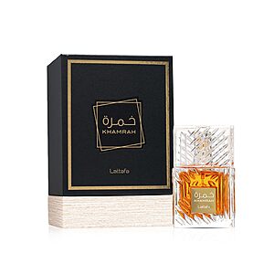 3.4-oz Lattafa Khamrah Unisex Eau de Parfum Spray (Aromatic Spicy) $20.30 