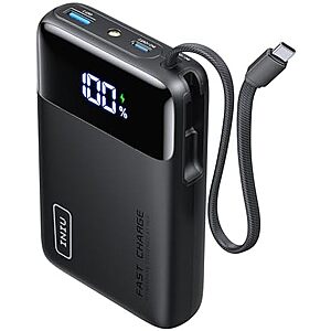 [AC] $18.86*: INIU 20000mAh 45W Power Bank w/ Built-In USB-C Cable at Amazon