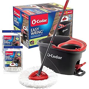 [Resale, AC] $29.86: O-Cedar EasyWring Microfiber Spin Mop & Bucket Floor Cleaning System + 2 Refills (Used - Like New) at Amazon
