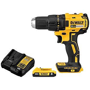 [Resale, AC] $76.90: DeWALT 20V MAX Cordless 1/2" Drill Driver w/ XR 2.0Ah Battery & Charger Kit (Used - Like New) at Amazon
