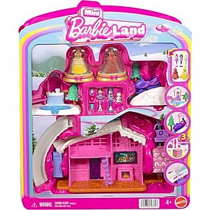 $18.99: Barbie Mini BarbieLand Bundle Including 2 Holiday Dolls, 3 Snow Playsets, 3 Other 1.5-inch Dolls at Amazon