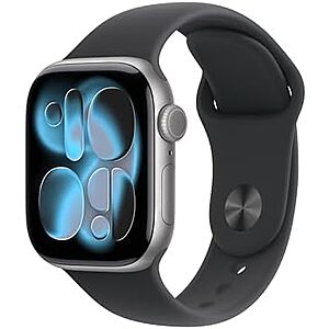 $299: Apple Watch Series 11 [GPS 42mm] Smartwatch (Space Gray Aluminum Case w/ Black Sport Band) at Amazon
