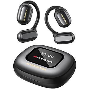 $39.99*: Monster Open Touch Pro 100 Open Ear Wireless Earbuds w/ Touch Case (Black) at Amazon