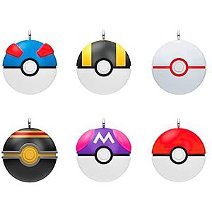 Hallmark Keepsake Mini Pokémon Poké Balls Christmas Ornaments (Set of 6) $10.50 