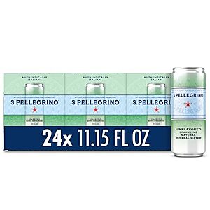 [S&S, AC] $12.88 | 24-Pack 11.15-Oz San Pellegrino Sparkling Mineral Water (Natural) at Amazon (53.7￠ each)