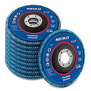 $16.06 | 10-Pack NEIKO 11116A Zirconia Flap Discs 4-1/2 for Angle Grinder at Amazon