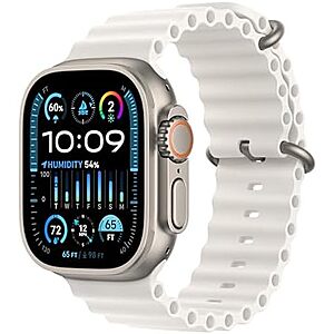 $439* | Refurb/Excellent: 49mm Apple Watch Ultra 2 GPS + Cellular Smartwatch (Titanium/White) at Amazon