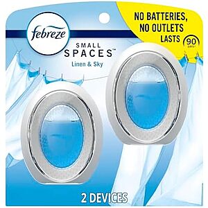 2-Count Febreze Small Spaces Air Fresheners (Linen & Sky) $3.20 w/ Subscribe & Save