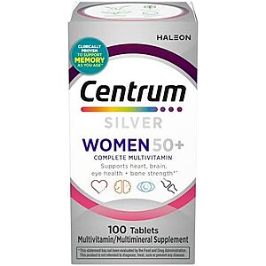 100-Count Centrum Silver Women's 50 Plus Multivitamin Tablets .20 w/ Subscribe & Save