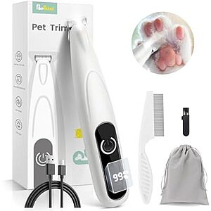6.99* | Papmini Dog & Pet Rechargeable Paw & Hair Trimmer Kit w/ LED Light at Amazon