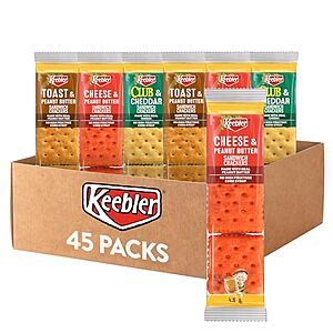 Select Accounts: 45-Pack 1.38-Oz Keebler Sandwich Crackers (Variety Pack) $12.25 w/ Subscribe & Save
