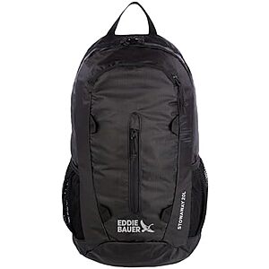 20L Eddie Bauer Stowaway Ripstop Polyester Packable Backpack (Onyx Black) $20 