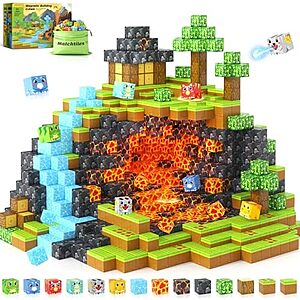 13.99* | 80-Pc Build Mine Magnet World Dinosaurs Magnetic Blocks Building Set at Amazon