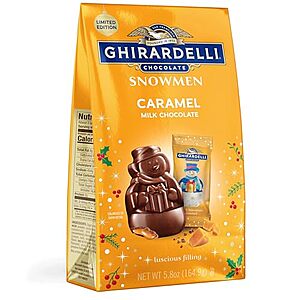 5.8-Oz Ghirardelli Milk Chocolate Caramel Snowmen $5 & More