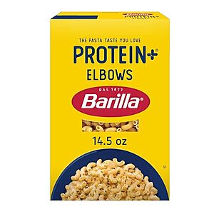 S&S] $2.39 | 14.5-Oz Barilla Protein+ Elbows Pasta at Amazon