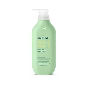 S&S,AC] $9.38* | 2 × 14-Oz Method Body Lotion (Cucumber,Seaweed & Green Tea) ($4.69 each) at Amazon