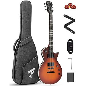 Prime] $113.99* | Fesley 39" Les Paul Electric Guitar Kit (Matte,Sunburst) at Amazon