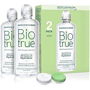 2-Pack 10-Oz Biotrue Multi-Purpose Contact Lens Solution w/ Lens Case $10.15 w/ Subscribe & Save