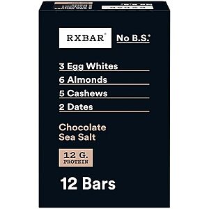 12-Count 1.83-oz RXBAR Protein Bars (Chocolate Sea Salt) $12.65 w/ Subscribe & Save