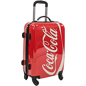 94.53 | Concept One Coca Cola Rolling Luggage,Hardshell Carry On Suitcase with Wheels,21 Inch,Red at Amazon