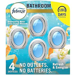 S&S,AC] $5.47 | 4-Pack 1-Oz Febreze Bathroom Air Freshener (Refresh & Energize) at Amazon ($1.37 each