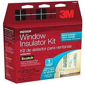 9.99* | 3M Indoor Window Insulator Kit (84"x237" Clear Film) at Amazon
