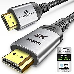 [AC] $5.66* | 6.6' THANDBLE Certified Ultra High Speed HDMI 2.1 Cable at Amazon