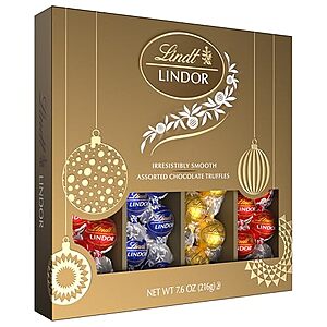 7.6-Oz Lindt LINDOR Assorted Chocolate Candy Truffles Gift Box $7.60 w/ Subscribe & Save