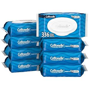 [S&S] $11.19 | 8-Pack 42-Count Cottonelle Flushable Wet Wipes (Fresh Feel) at Amazon