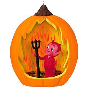11.49 | Hallmark Keepsake Halloween Ornament 2025 Devil Pumpkin Diorama at Amazon