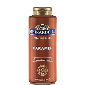 36.65 | 12-Pack 16-Oz Ghirardelli Caramel Sauce Squeeze Bottle at Amazon ($3.05 each