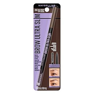 S&S] $2.55 | MAYBELLINE Maybelline Express Brow Ultra Slim Eyebrow Makeup (260 DEEP BROWN) at Amazon