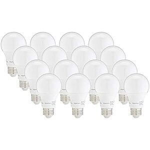 S&S] $14.17 | 16-Pack Amazon Basics A19 LED Light Bulbs,60 Watt Equivalent at Amazon