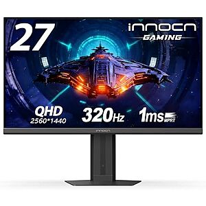 Lightning Deal] $169.98* | 27" INNOCN 1440p 320Hz IPS Gaming Monitor (Black) at Amazon