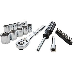 24-Piece CRAFTSMAN 3/8 Inch Drive SAE Mechanics Tool Set $20 