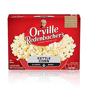 Select Accts:6-Pk 3.28-Oz Orville Redenbacher's Microwave Popcorn (Kettle Corn) $3.20 w/ Subscribe & Save