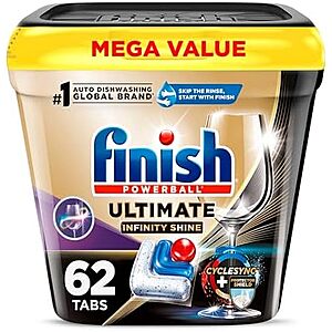 Select Accounts: 62-Ct Finish Ultimate Plus Infinity Shine Dishwashing Tablets 3 for $20.90 w/ Subscribe & Save + Free S/H