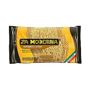 3 | 6-Pack 7-Oz La Moderna Alphabet Pasta at Amazon