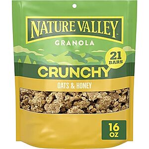 S&S,AC] $20.32* | 8 × 16-Oz Nature Valley Big & Crunchy Granola Cereal (Oats & Honey) ($2.54 each) at Amazon