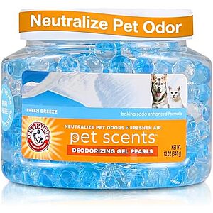 S&S,AC] $5 | 12-Oz Arm & Hammer for Pets Air Care Pet Scents Deodorizing Gel Beads (Fresh Breeze) at Amazon