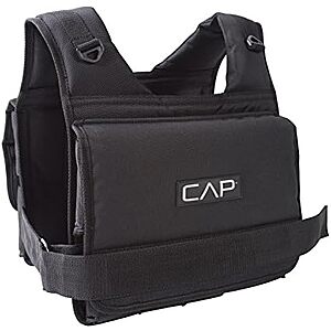 $22.30 | CAP Barbell 20-lb Adjustable Weighted Exercise Vest (Black) at Amazon