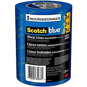 3-Pack ScotchBlue Sharp Lines Multi-Surface Painter's Tape