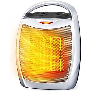 Electactic Portable Ceramic Space Heater w/Thermostat $13.60 