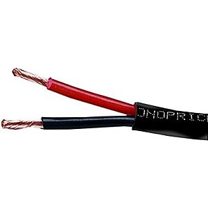 48.79 | Monoprice Speaker Wire,CL2 Rated,2-Conductor,18AWG,500ft,Black at Amazon