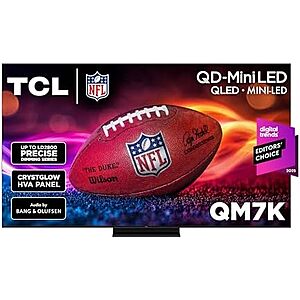 797.97 | 65″ TCL QM7K QD-Mini LED 4K 144Hz Google Smart TV at Amazon