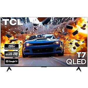 629.97 | 75″ TCL T7 Series 4K QLED HDR 75T7 Smart Google TV at Amazon