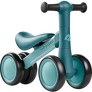 32.09* | Retrospec Cricket Toddler Baby Walker Balance Bike w/ 4 Wheels at Amazon