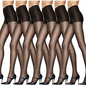 from $12.08* | 6-Pack Hanes Women's Non Control Top Sandalfoot Silk Reflections Panty Hose (Various) at Amazon