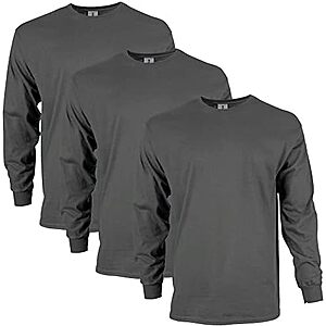 $13.19 | 3-Pack Gildan Ultra Cotton Long Sleeve T-Shirts at Amazon